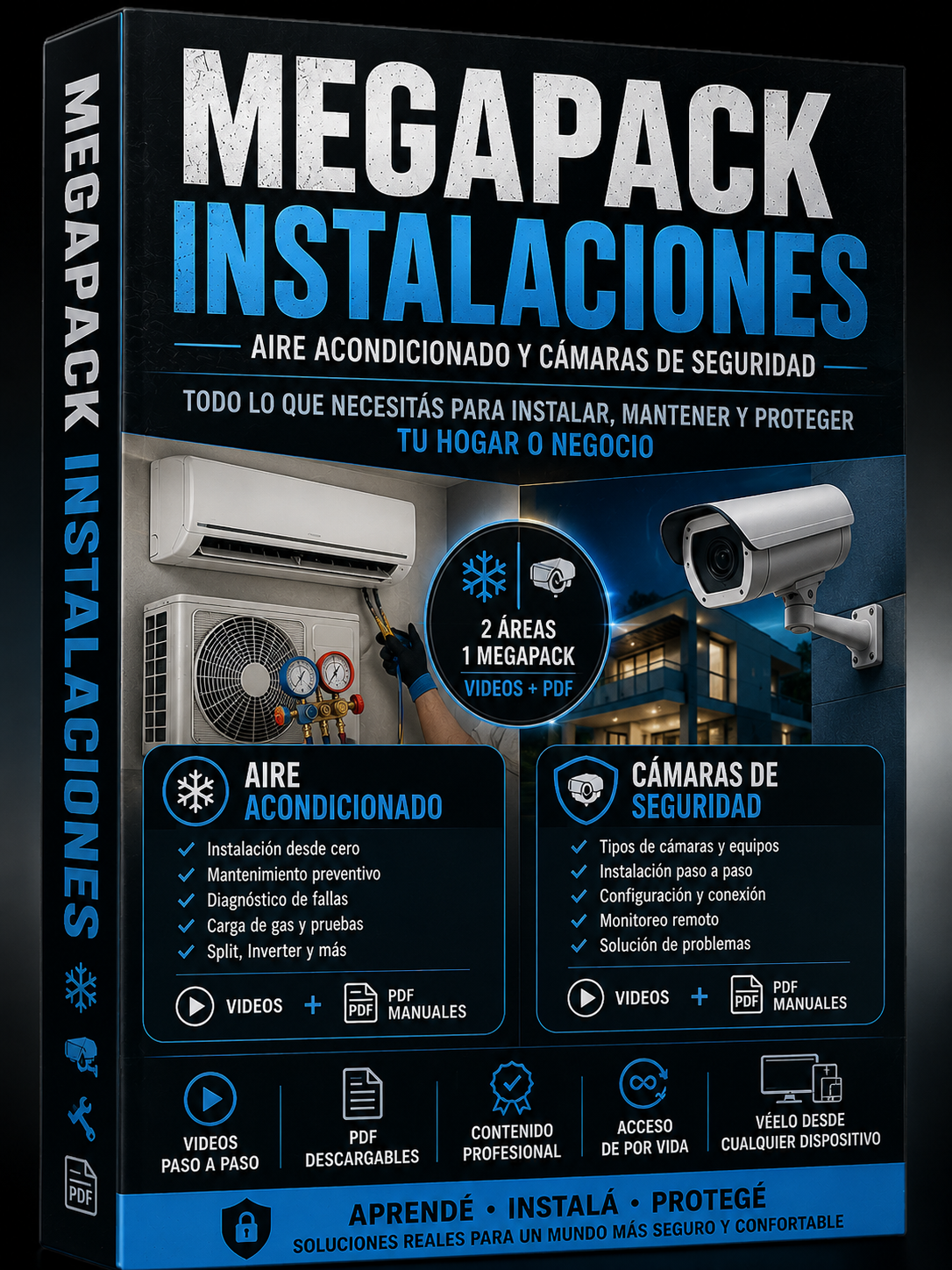 Megapack Instalaciones: Cámaras de seguridad y mantenimiento de Aire acondicionado