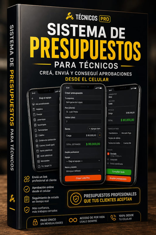 Sistema de Presupuesto para Técnicos: envía por Whatsapp tu presupuesto en segundos