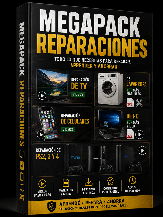 Megapack Reparaciones: tv, celular, lavarropas, y Playstation. VIDEOS